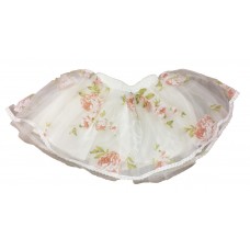 M.L. KIDS SKIRT WITH FLORAL OVERLAY AND LACE DETAIL 